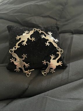 Silver 925 gecko Link Bracelet - Women's Accessories
